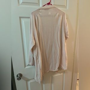 Loft 24/26 Pink, Open Front Sweater